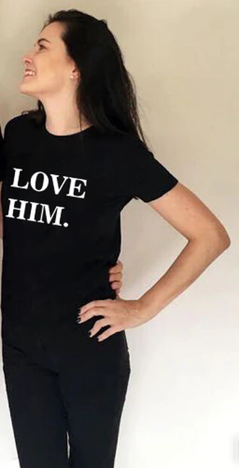 Couple Clothes Lovers Tee Shirt Femme Summer Matching Couples Tops Clothes Lovers Tee T Shirt Love Him Love Her Printing